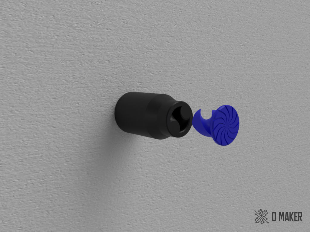 Wall Filament Spool Holder 3D print model_2