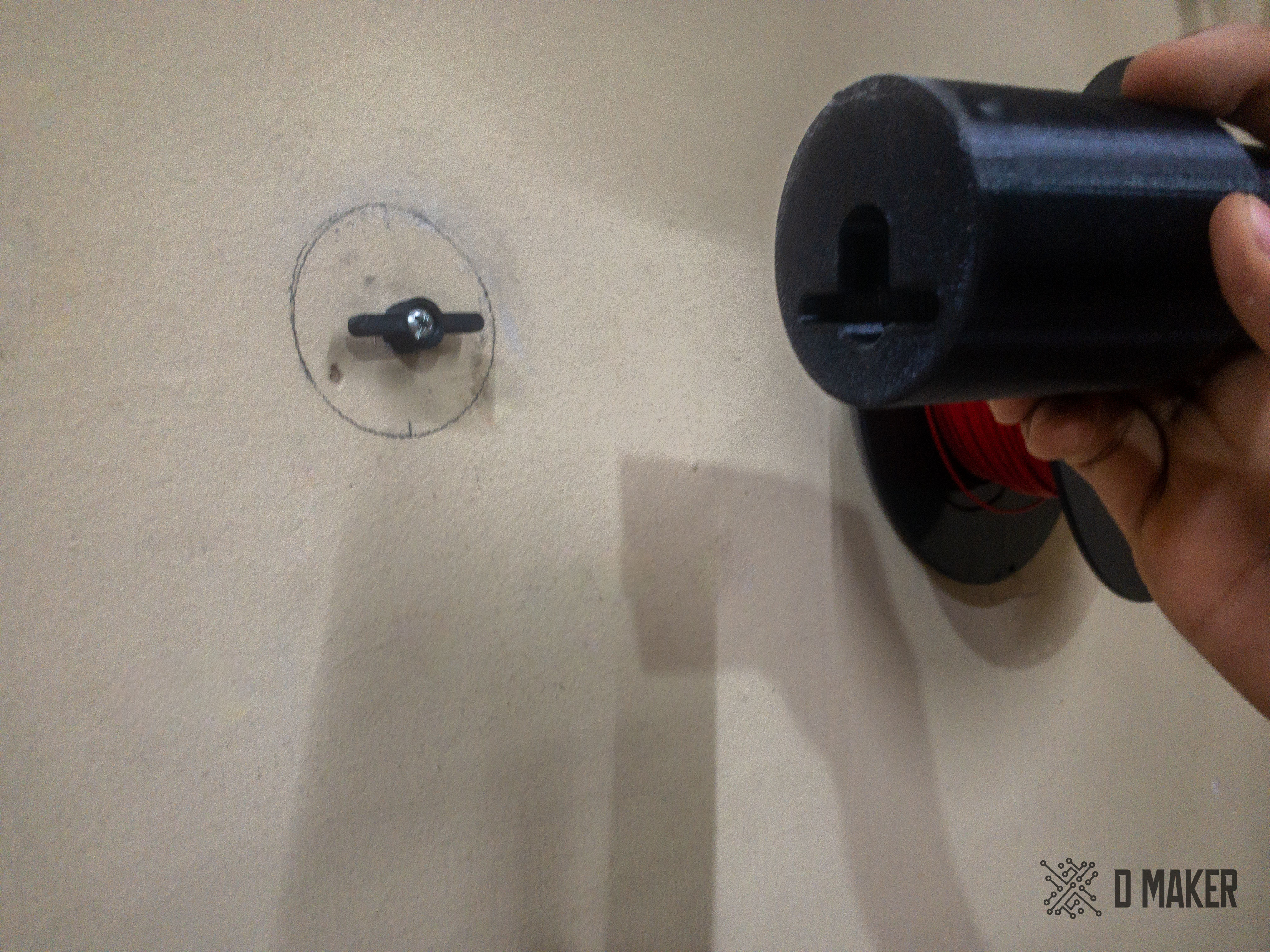 Wall Filament Spool Holder 3D print model_12