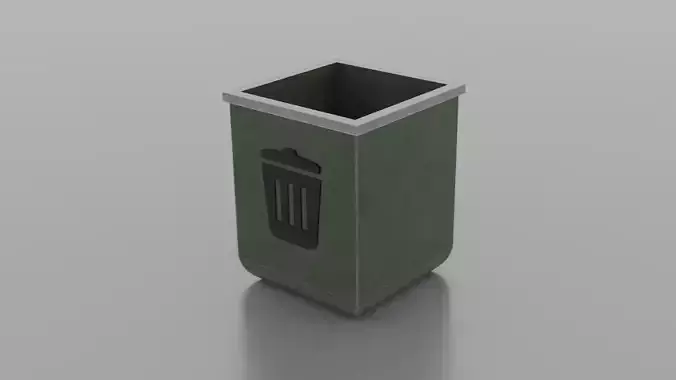 Simple Lowpoly bin
