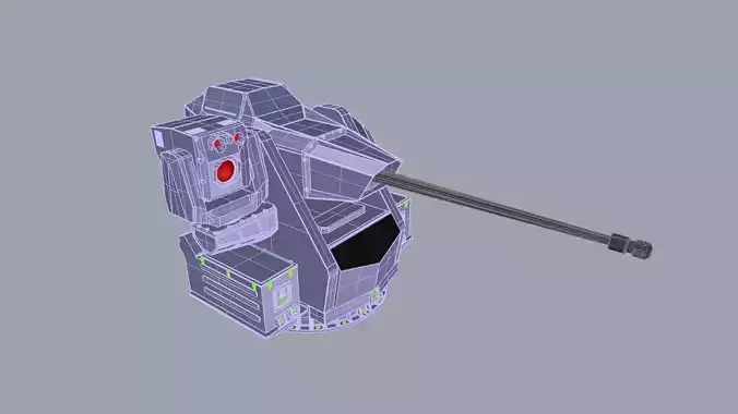 SMASH   30mm Remote Controlled Naval Cannon 3D model