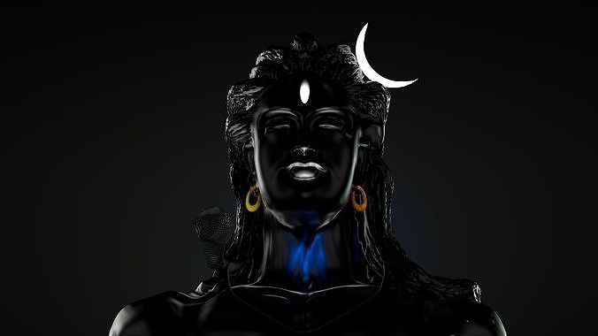 Shiva bust of lord 3D model