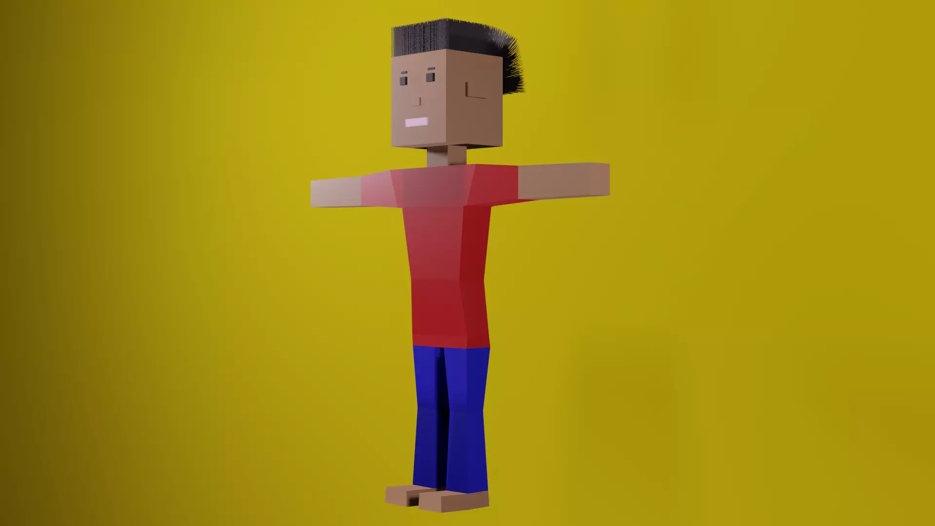 Low poly Boy character Free 3D model_0
