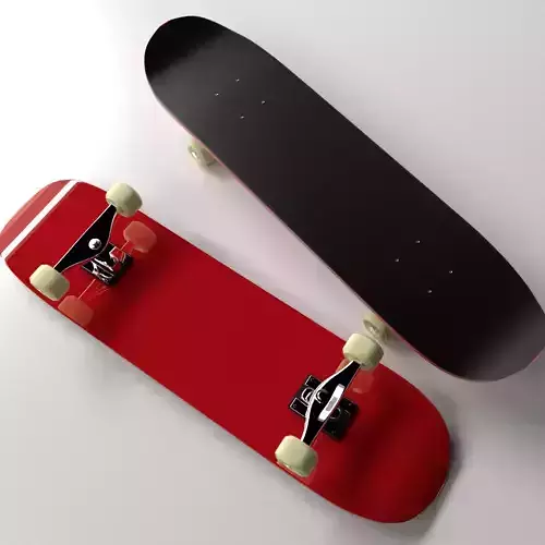 Skateboard with wheels 3D model