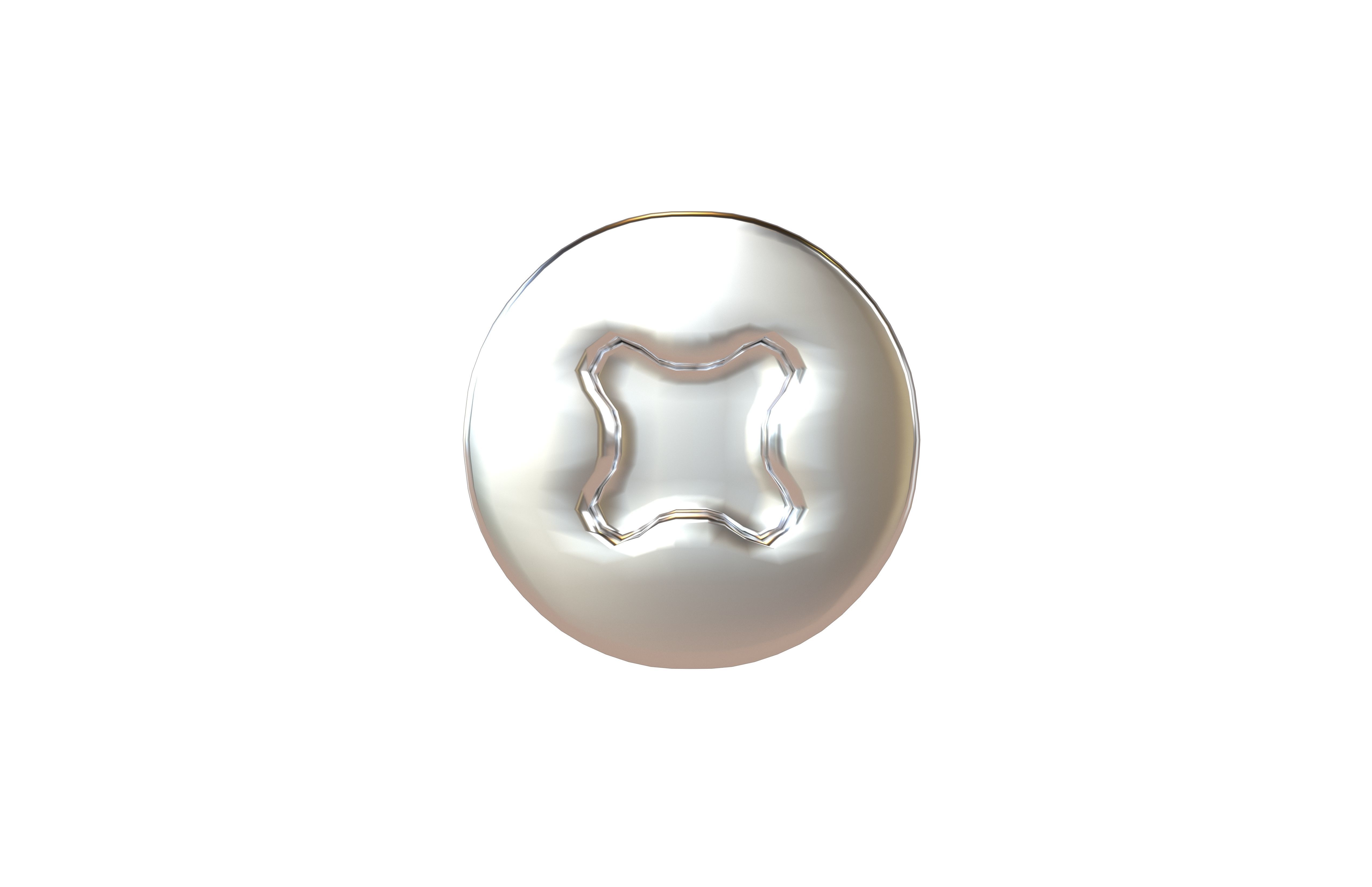 Screw v5 002 Low-poly 3D model_1