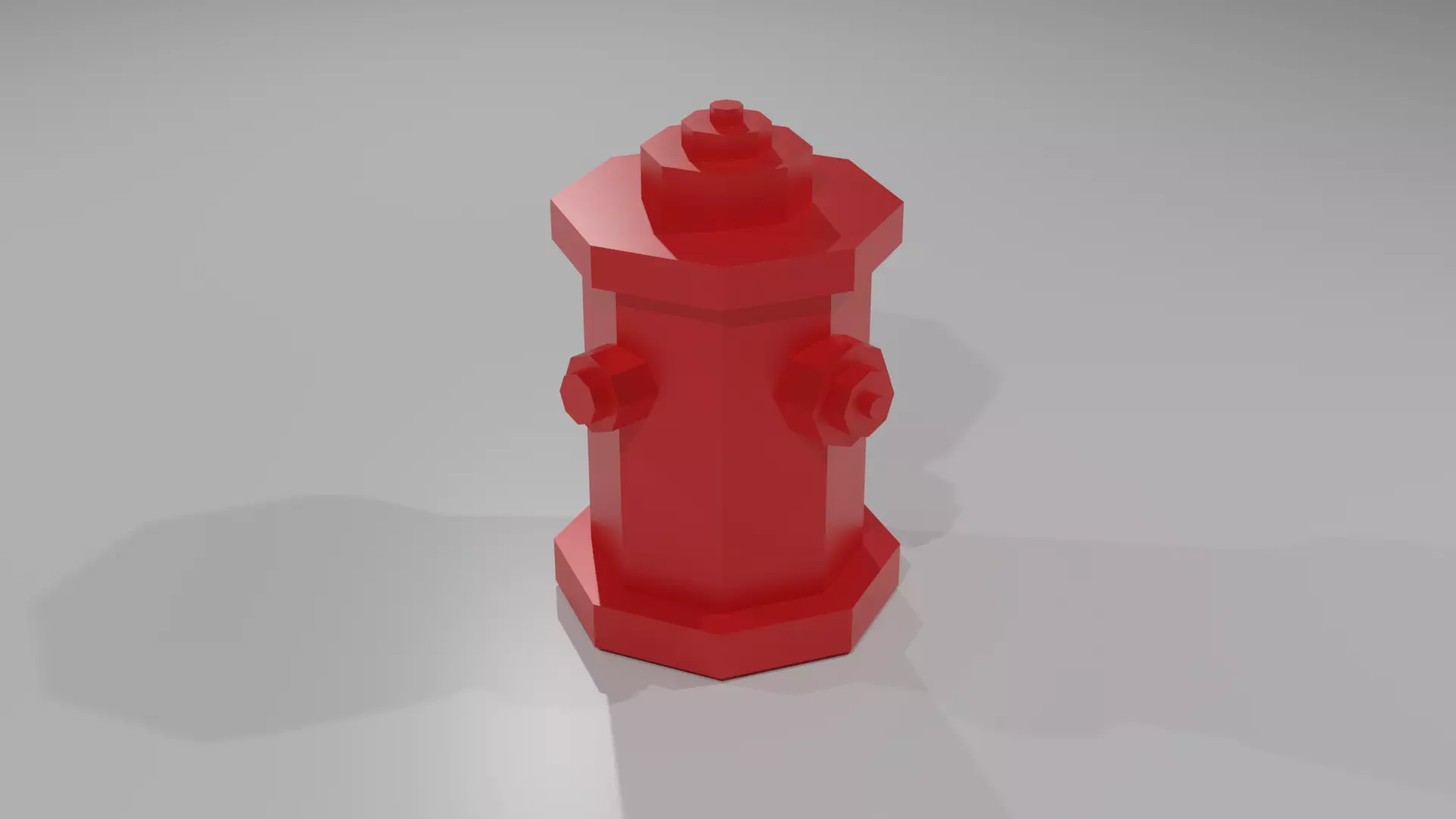 Low-Poly Fire Hydrant Free 3D model_0