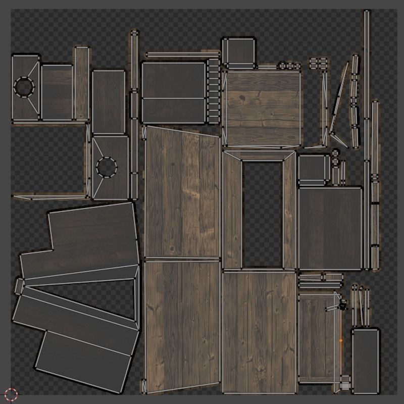 Out House toilet High Low Plygon Low-poly 3D model_7