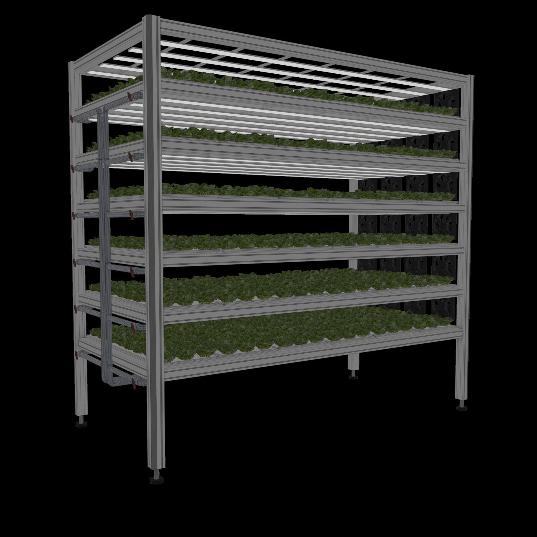 Vertical farm hydroponic 3D model_15