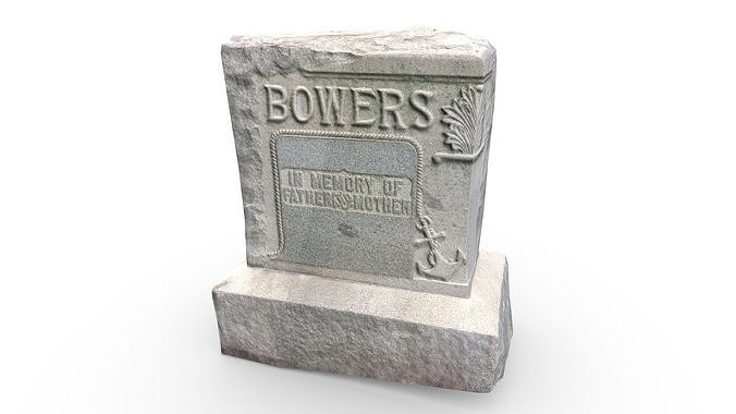 Gravestone Low-poly 3D model