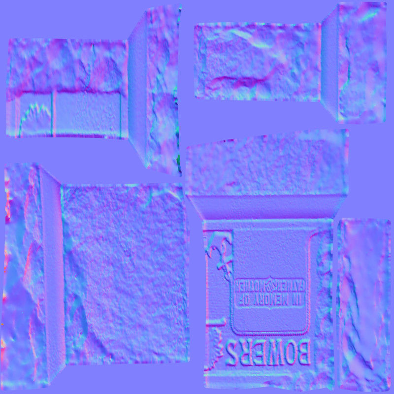 Gravestone Low-poly 3D model_10