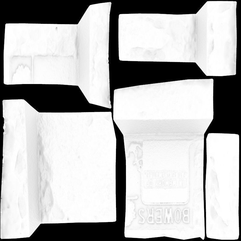 Gravestone Low-poly 3D model_11