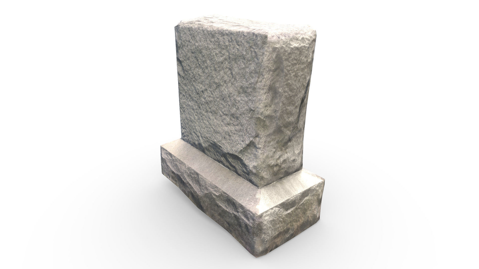 Gravestone Low-poly 3D model_2