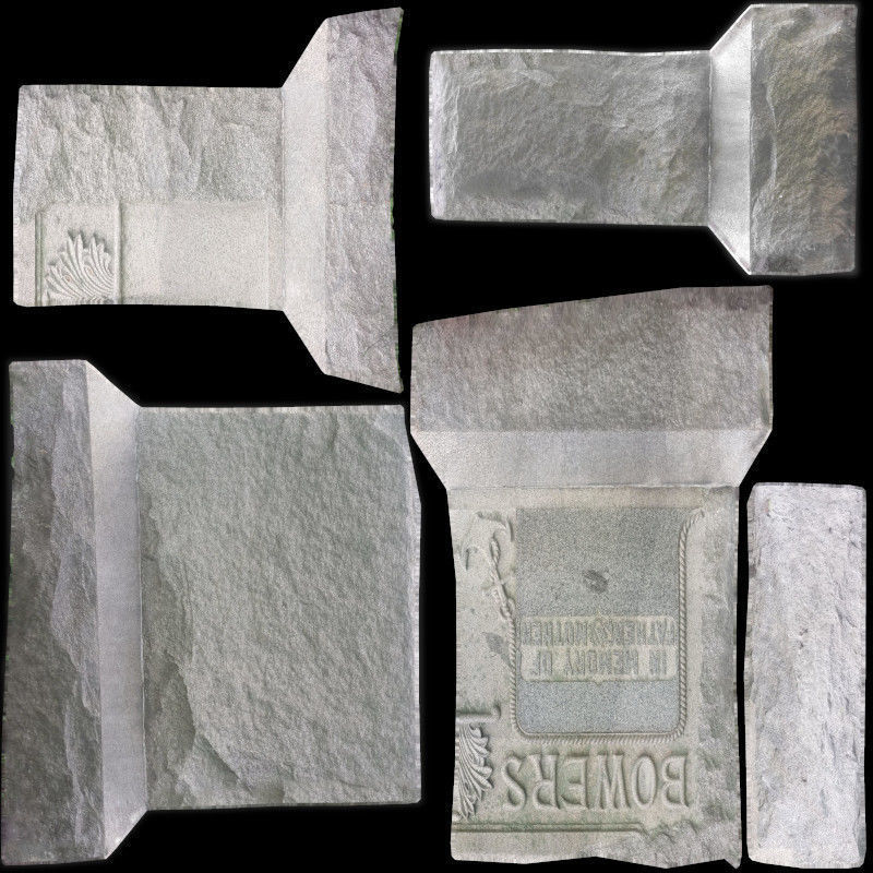 Gravestone Low-poly 3D model_9