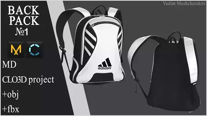 Backpack 1 Marvelous Designer project 