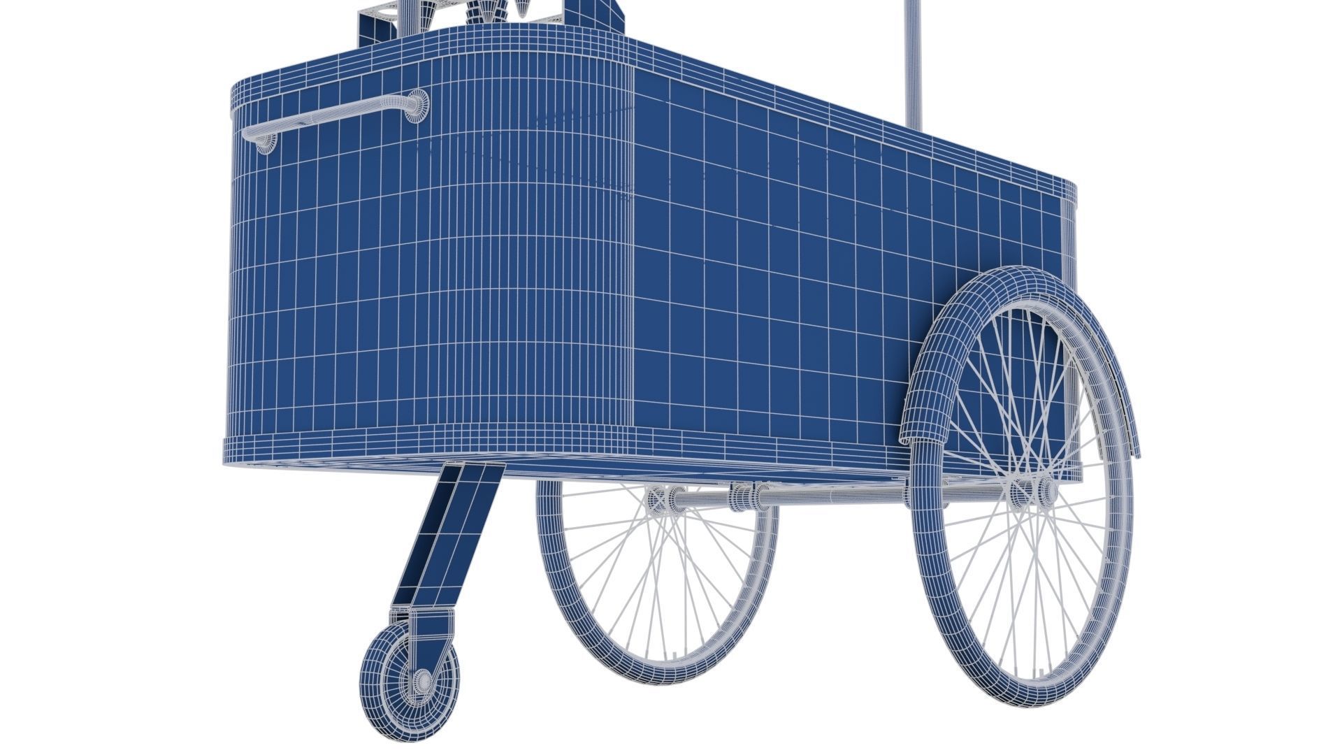 Ice Cream Trolley Low-poly 3D model_27
