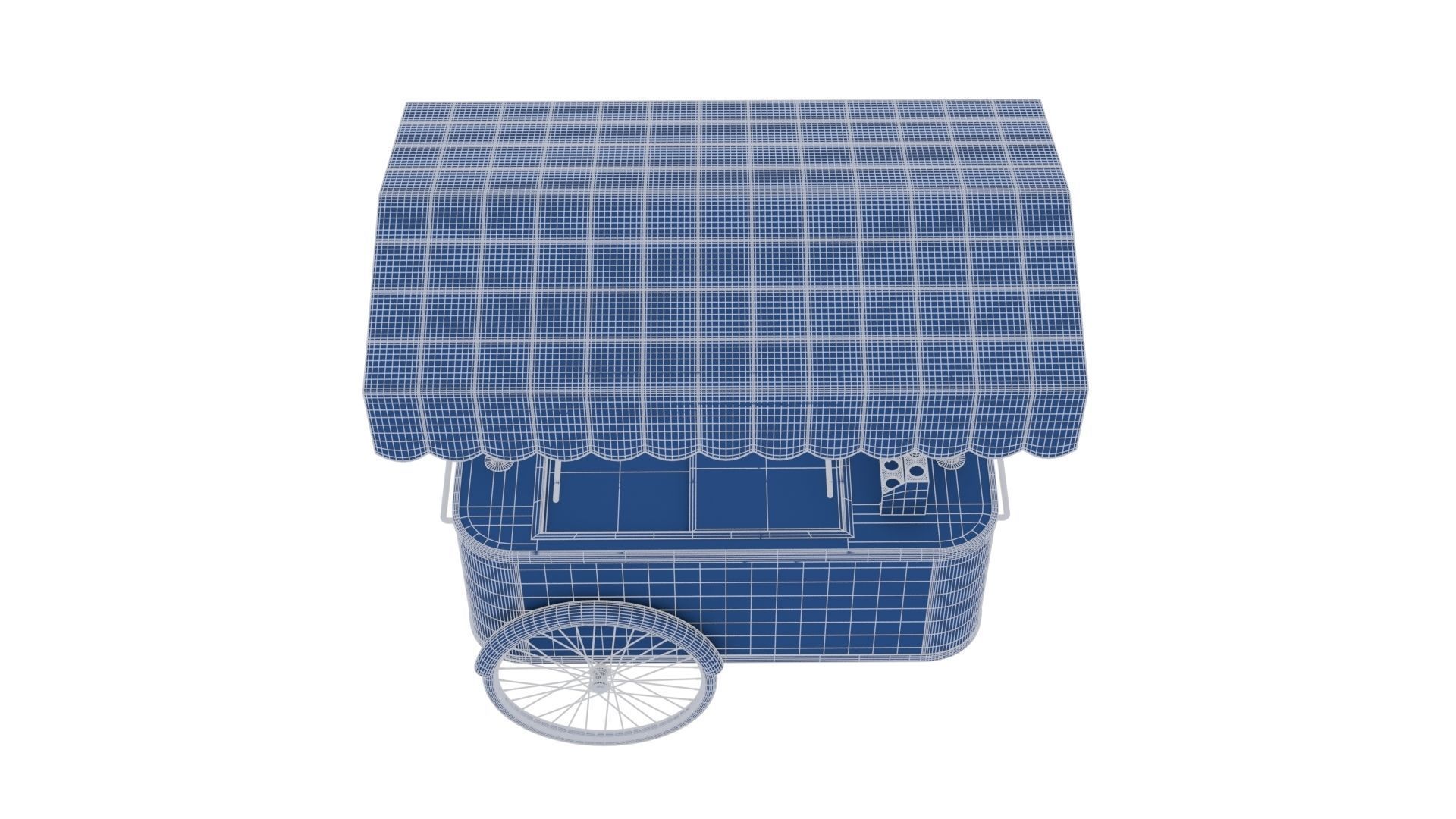 Ice Cream Trolley Low-poly 3D model_24