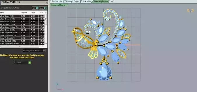 Necklaces peacock brooch with rhinestones