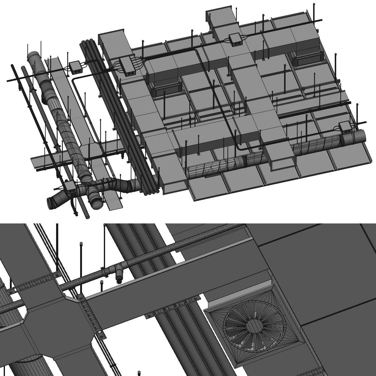 Industrial ceiling 5 3D model_4
