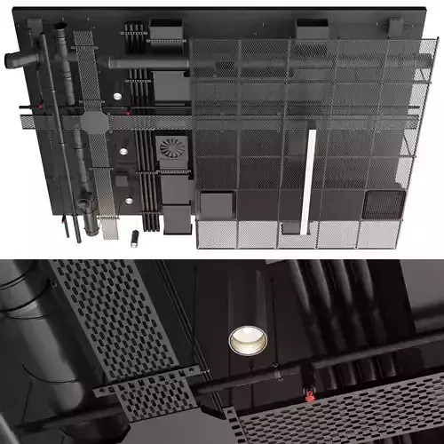 Industrial ceiling 5 3D model