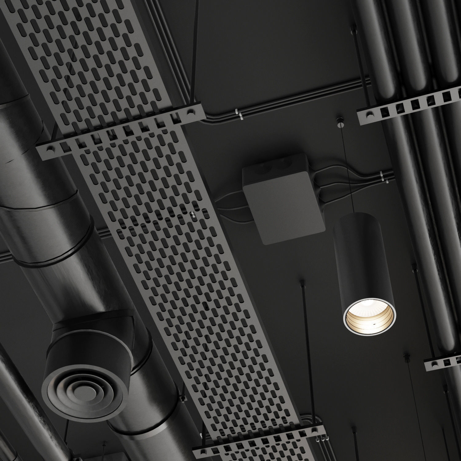 Industrial ceiling 5 3D model_3