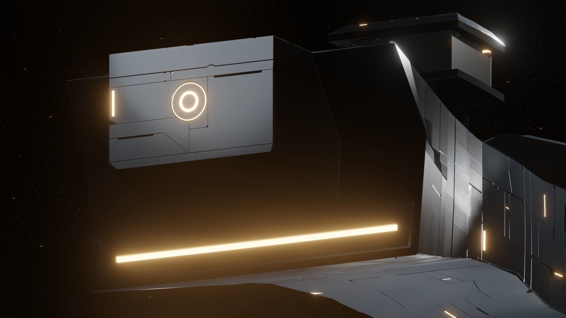 Scavenger I Spaceship Low-poly 3D model_6