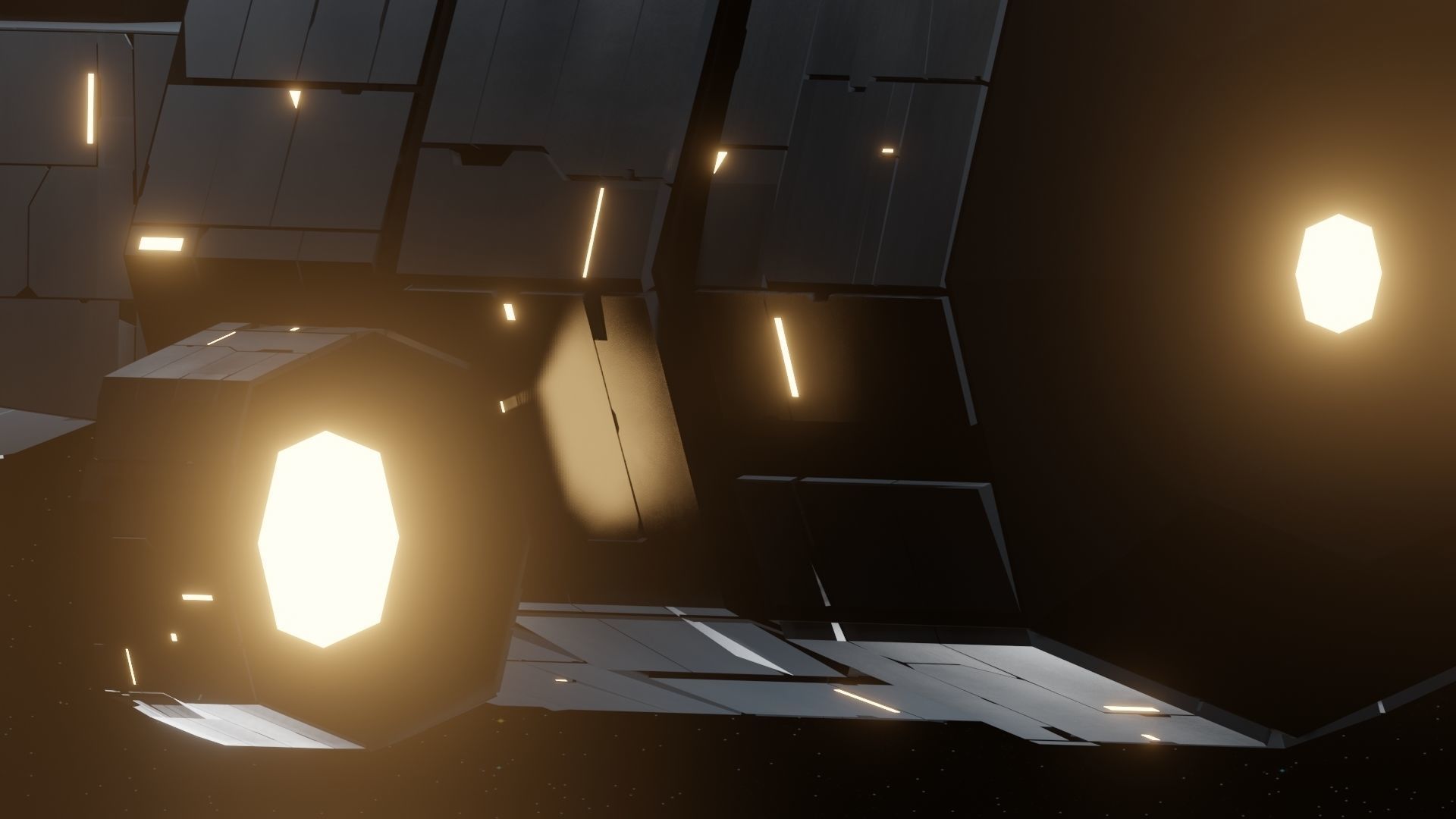 Scavenger I Spaceship Low-poly 3D model_7