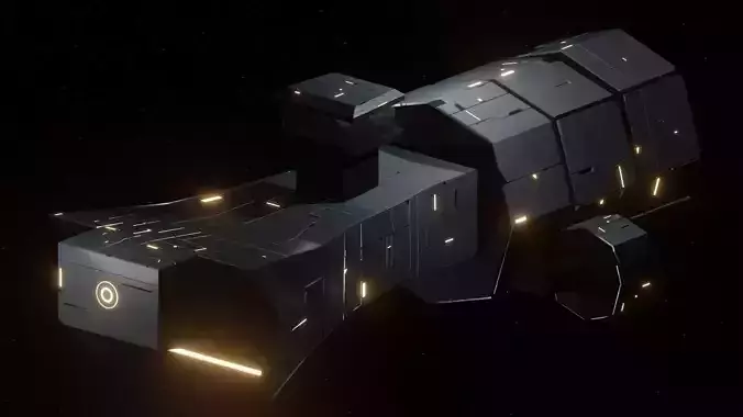 Scavenger I Spaceship Low-poly 3D model Scavenger I Spaceship Low-poly 3D model