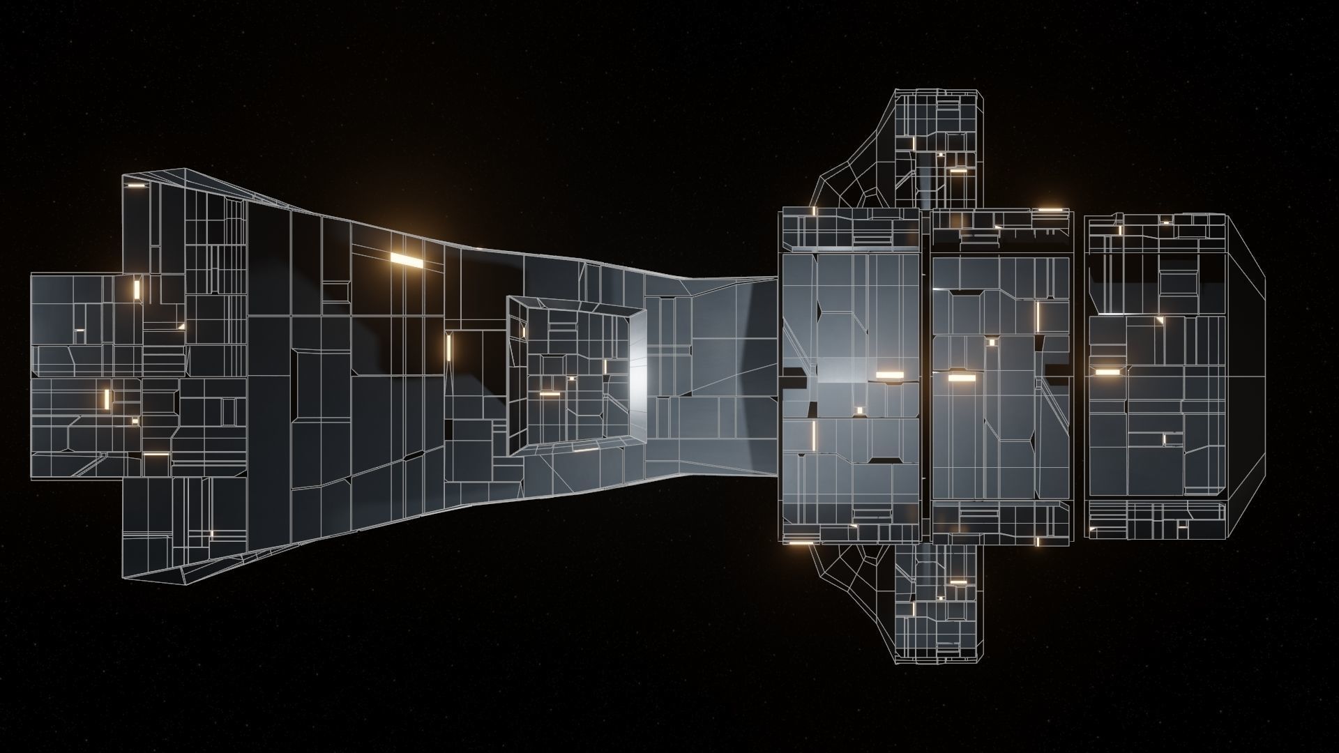 Scavenger I Spaceship Low-poly 3D model_19