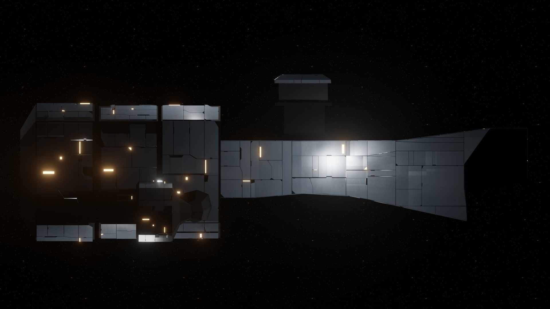 Scavenger I Spaceship Low-poly 3D model_18