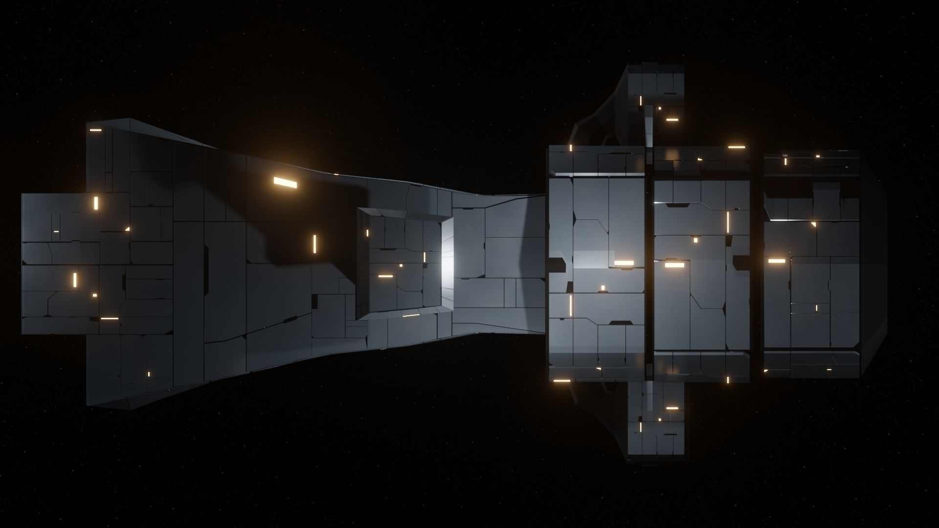 Scavenger I Spaceship Low-poly 3D model_20