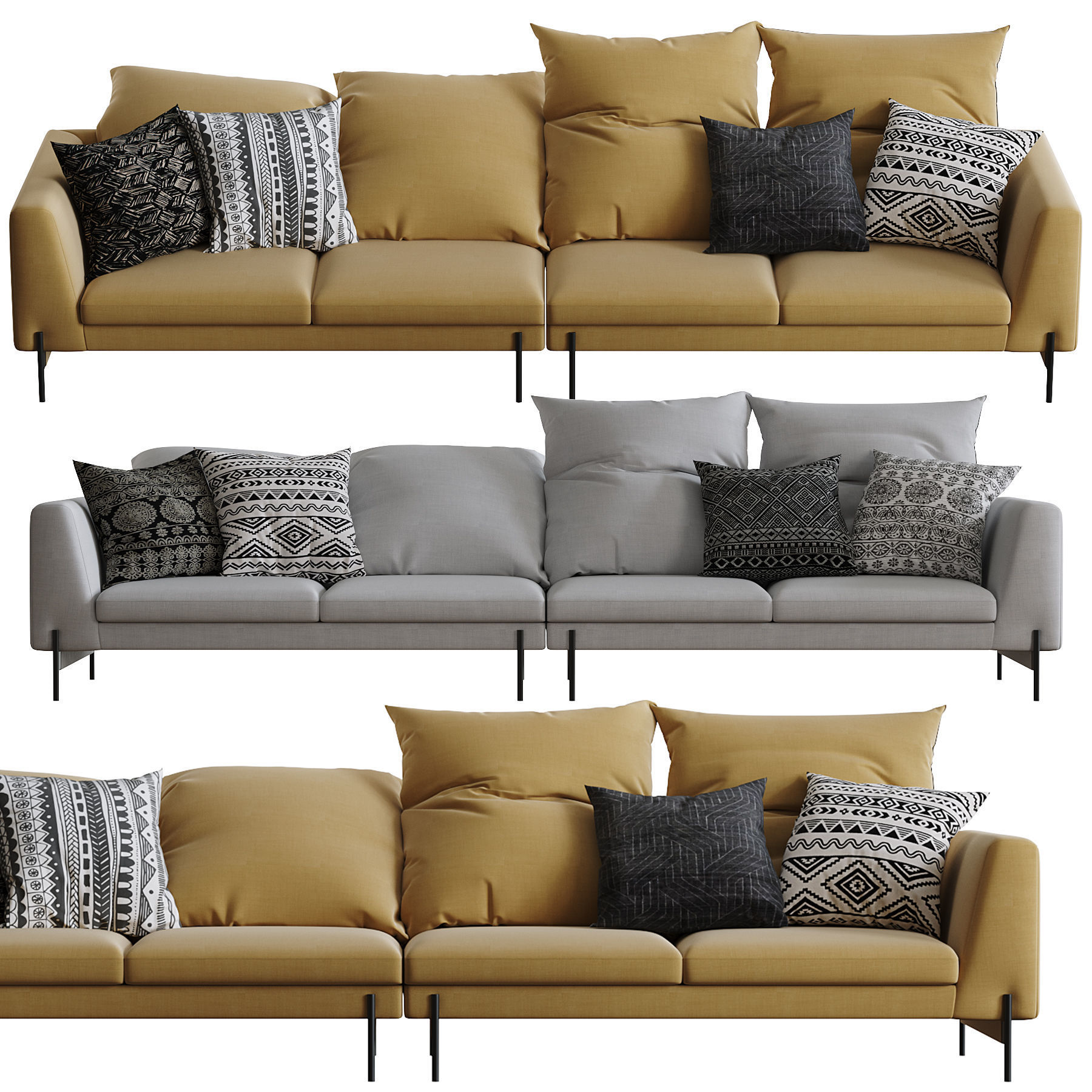 Ditre italia   Kim High  sofa 3D model_5