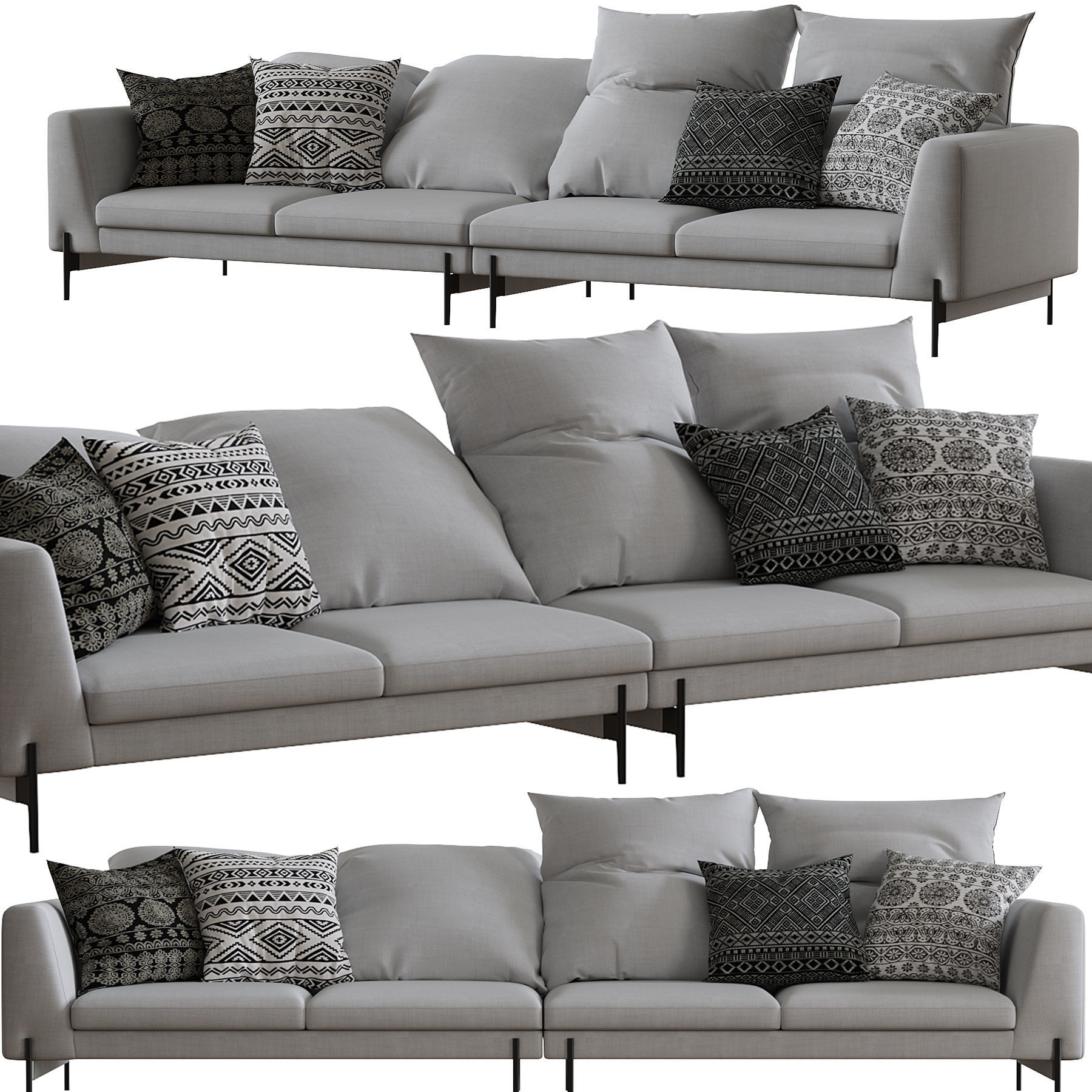 Ditre italia   Kim High  sofa 3D model_2