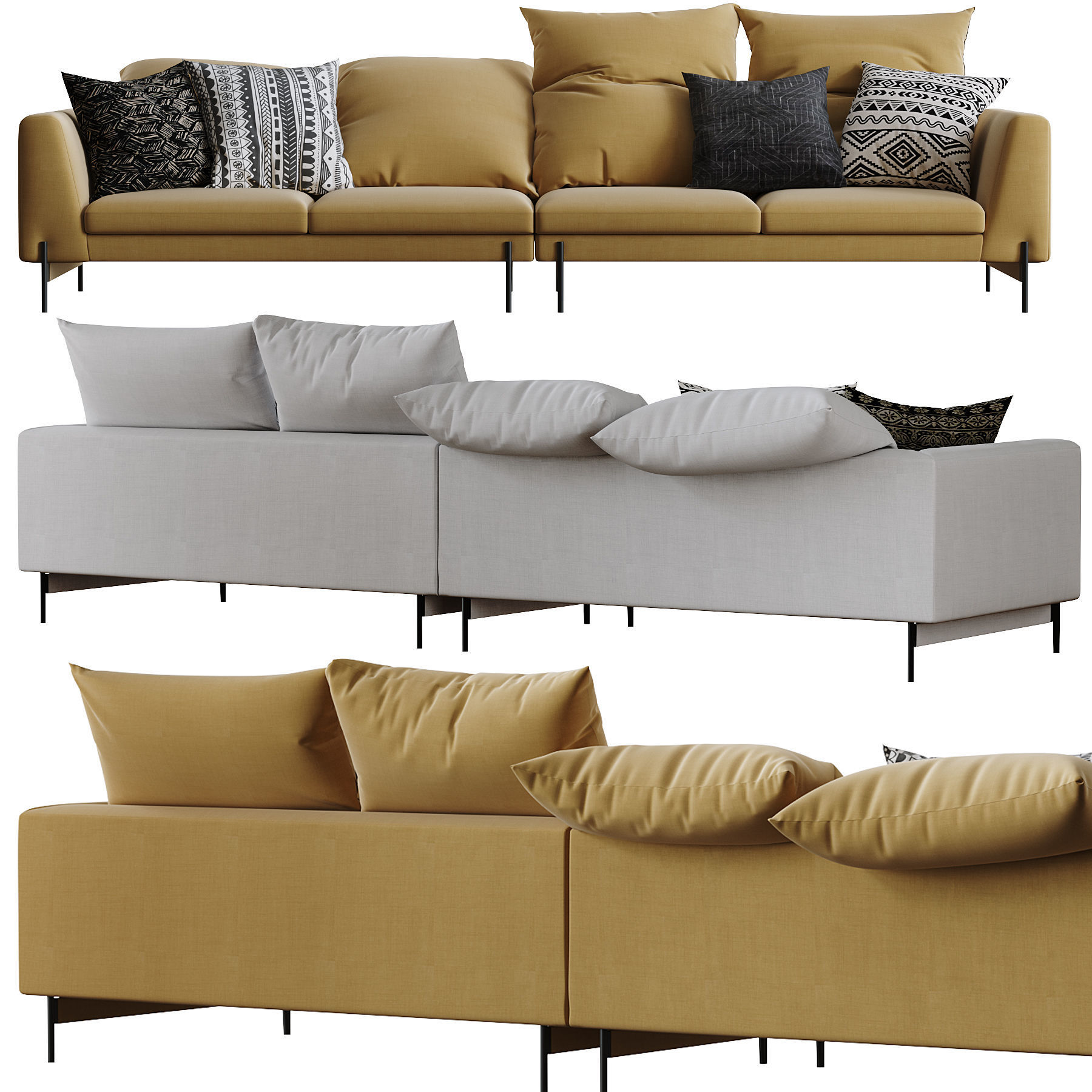 Ditre italia   Kim High  sofa 3D model_4