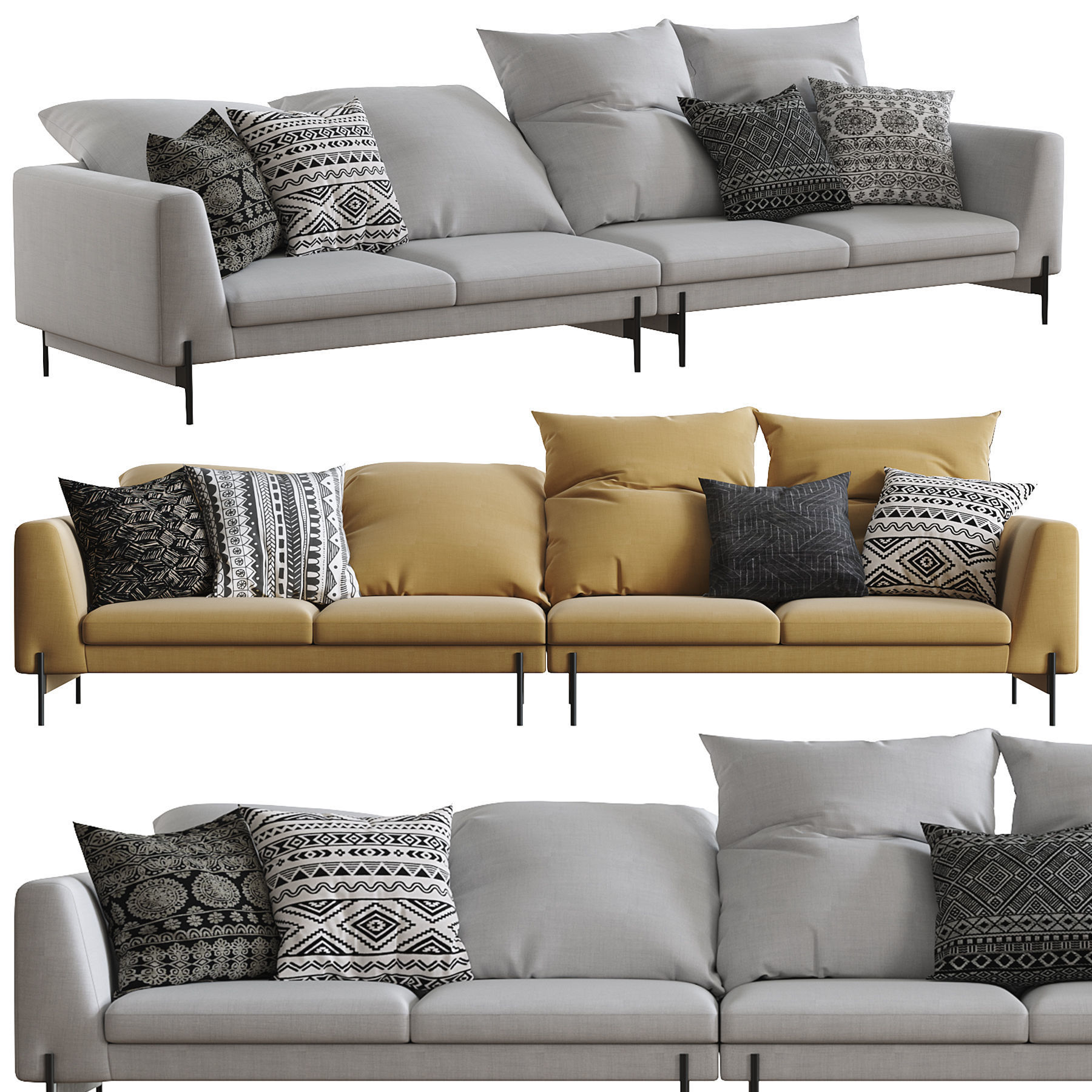 Ditre italia   Kim High  sofa 3D model_1