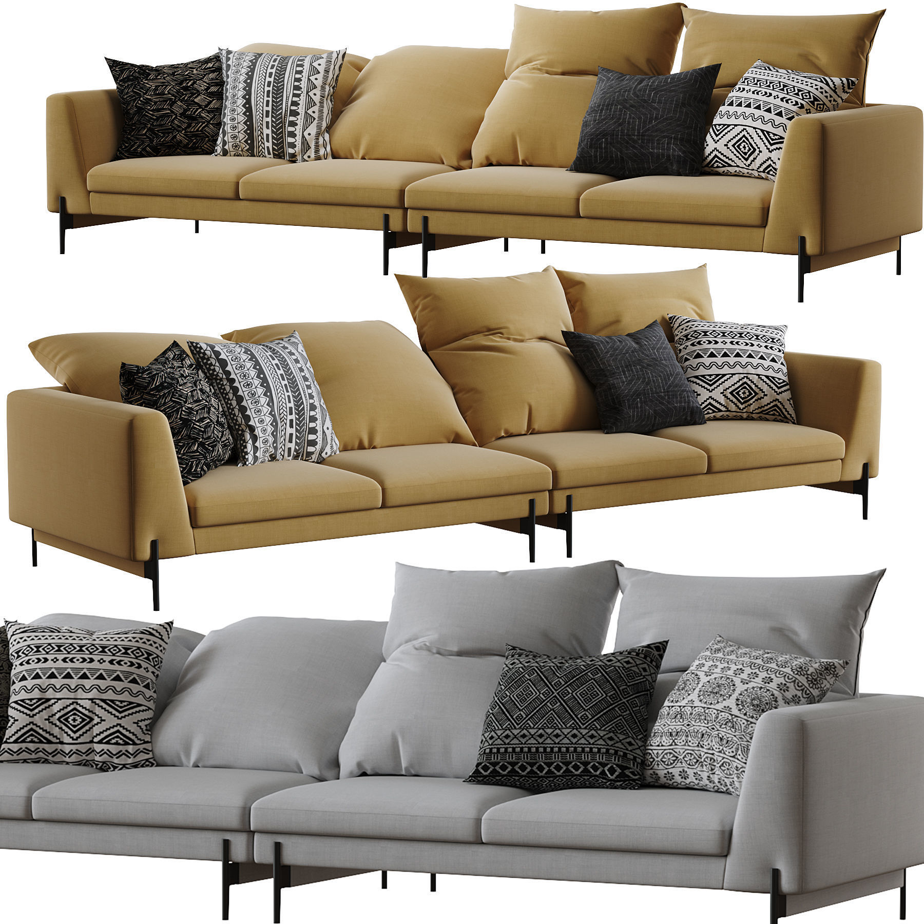 Ditre italia   Kim High  sofa 3D model_3