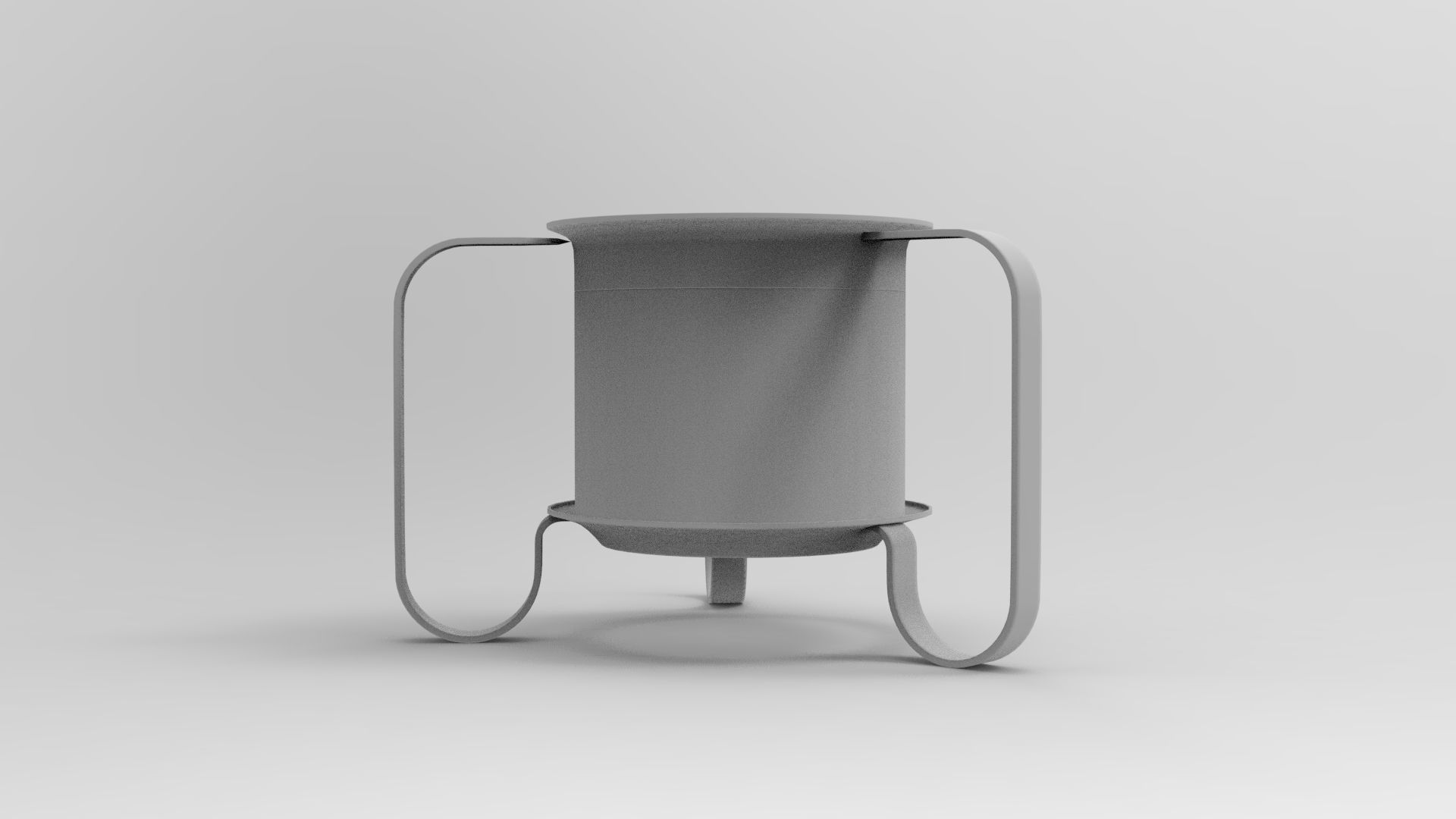 Tea-Cosy trash can Low-poly 3D model_8