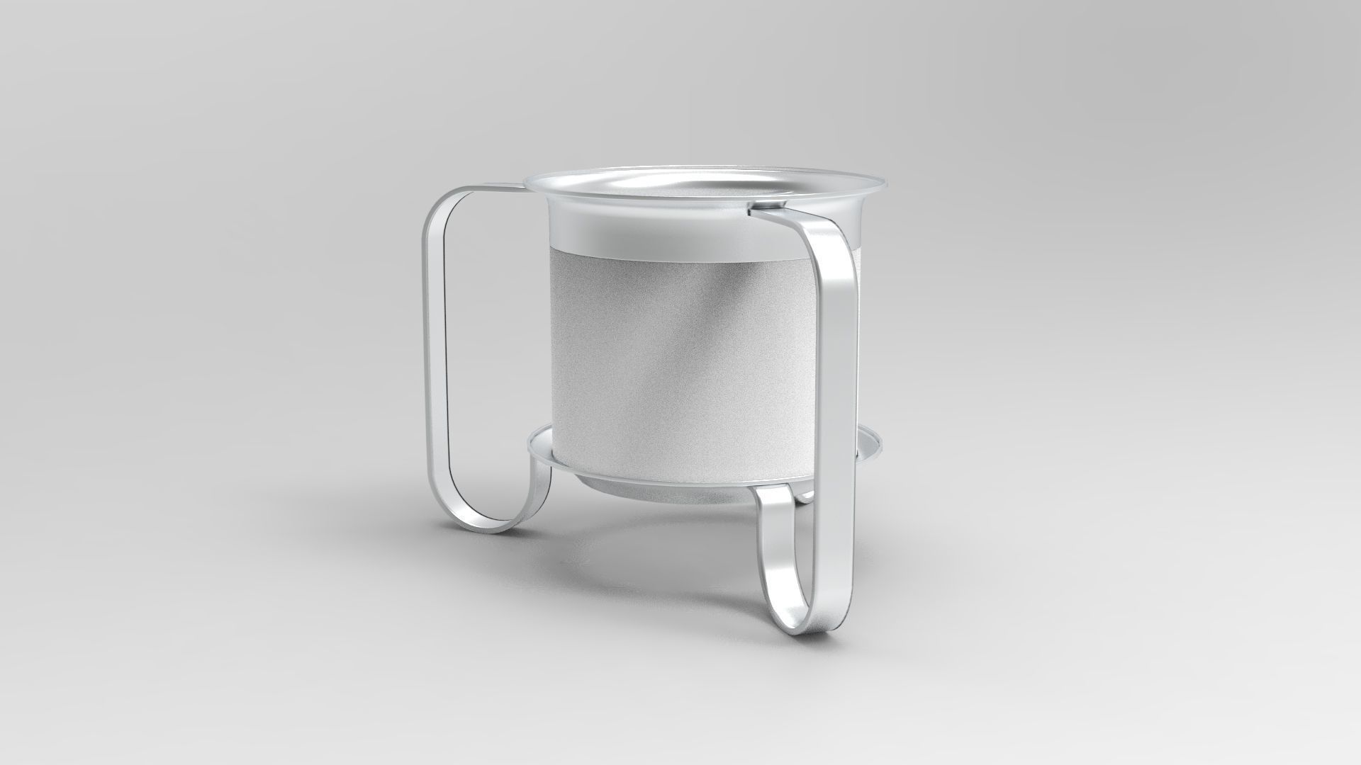 Tea-Cosy trash can Low-poly 3D model_1