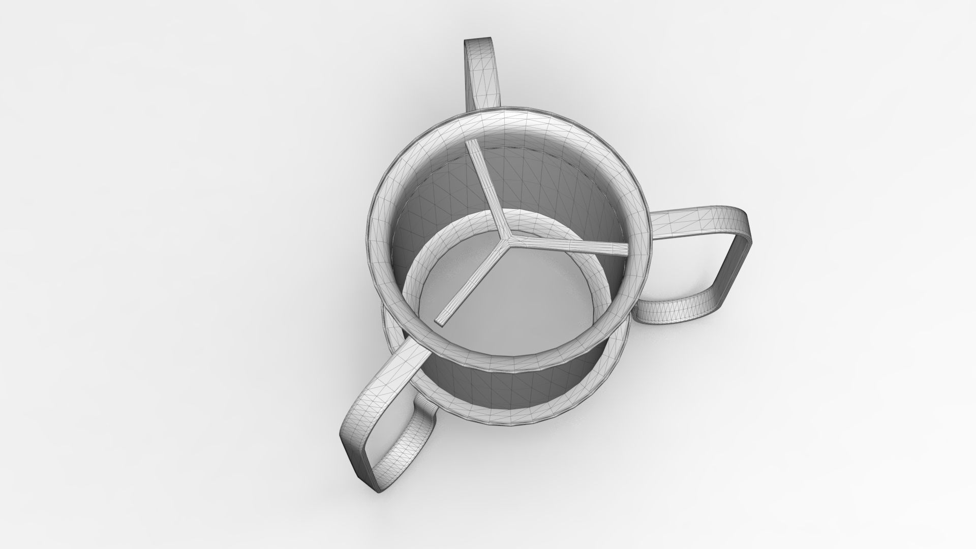 Tea-Cosy trash can Low-poly 3D model_6