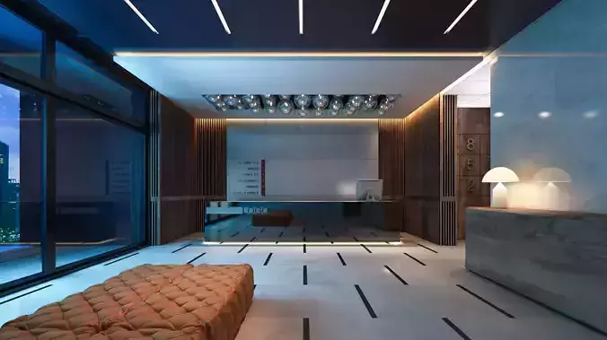 Office Reception 02 3D model