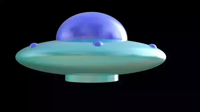 UFO Model 3D free download Low-poly 3D model