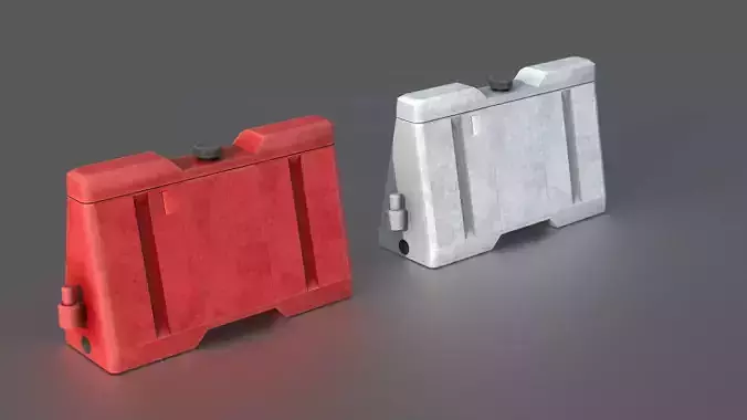 New Jersey barriers Low-poly 3D model