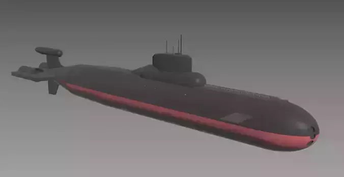 submarine 3D model