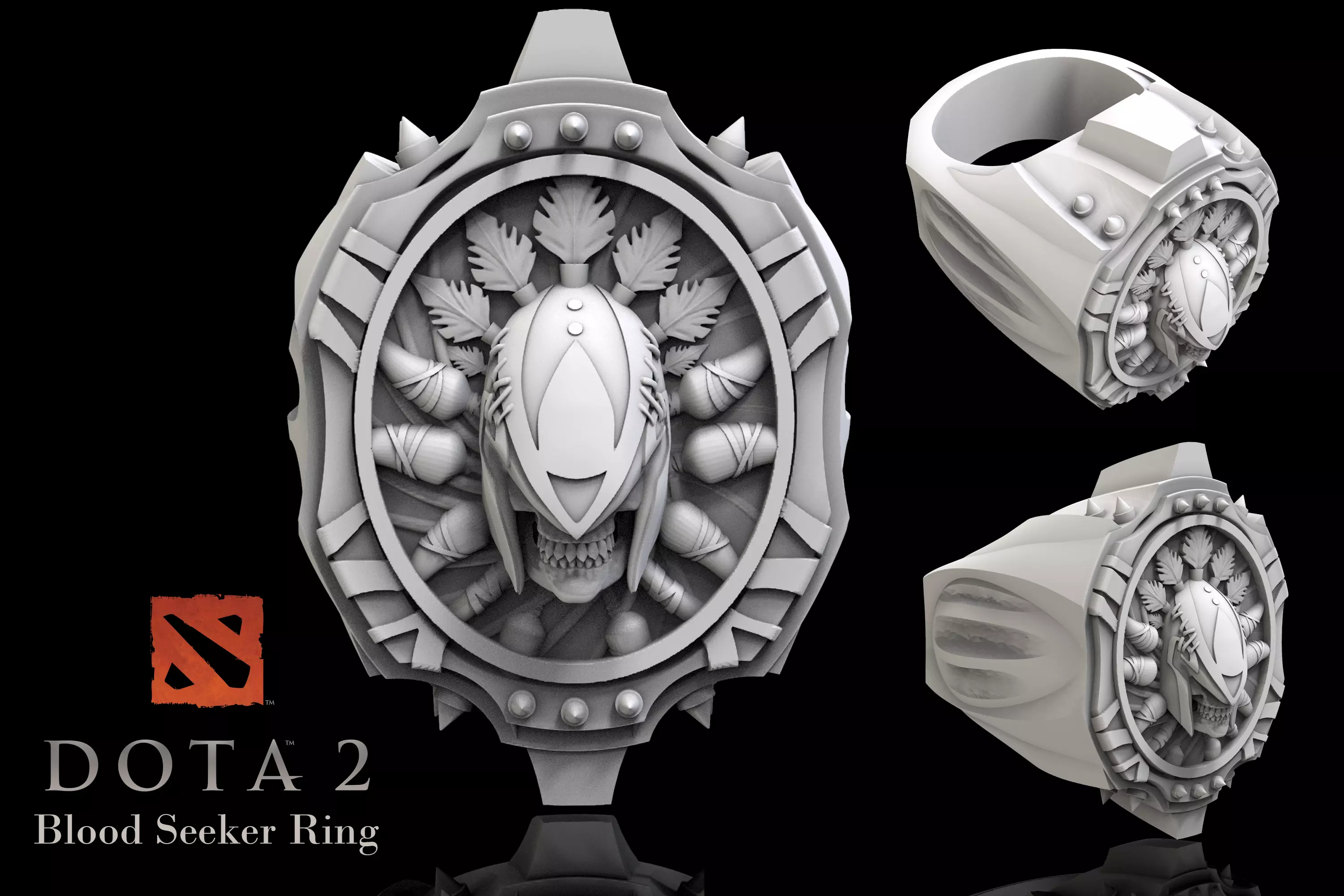 Dota2 Blood-Seeker Ring Ready 3D print 3D print model