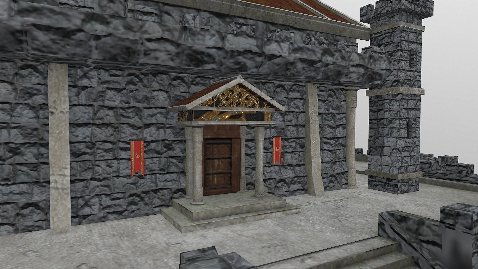  Medieval Castle Level 15 3D model_12
