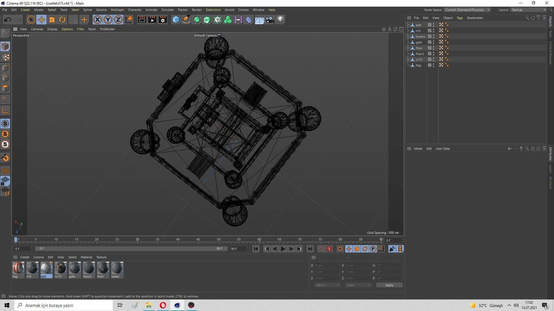  Medieval Castle Level 15 3D model_42