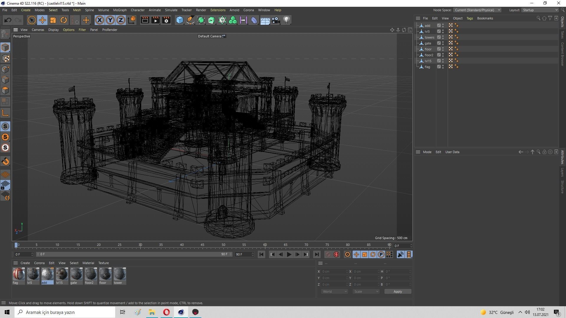  Medieval Castle Level 15 3D model_40