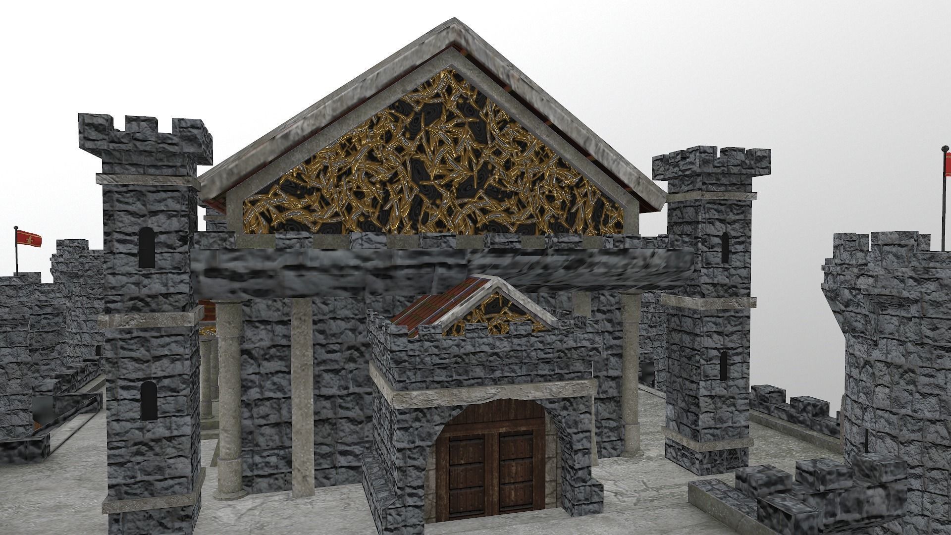  Medieval Castle Level 15 3D model_10