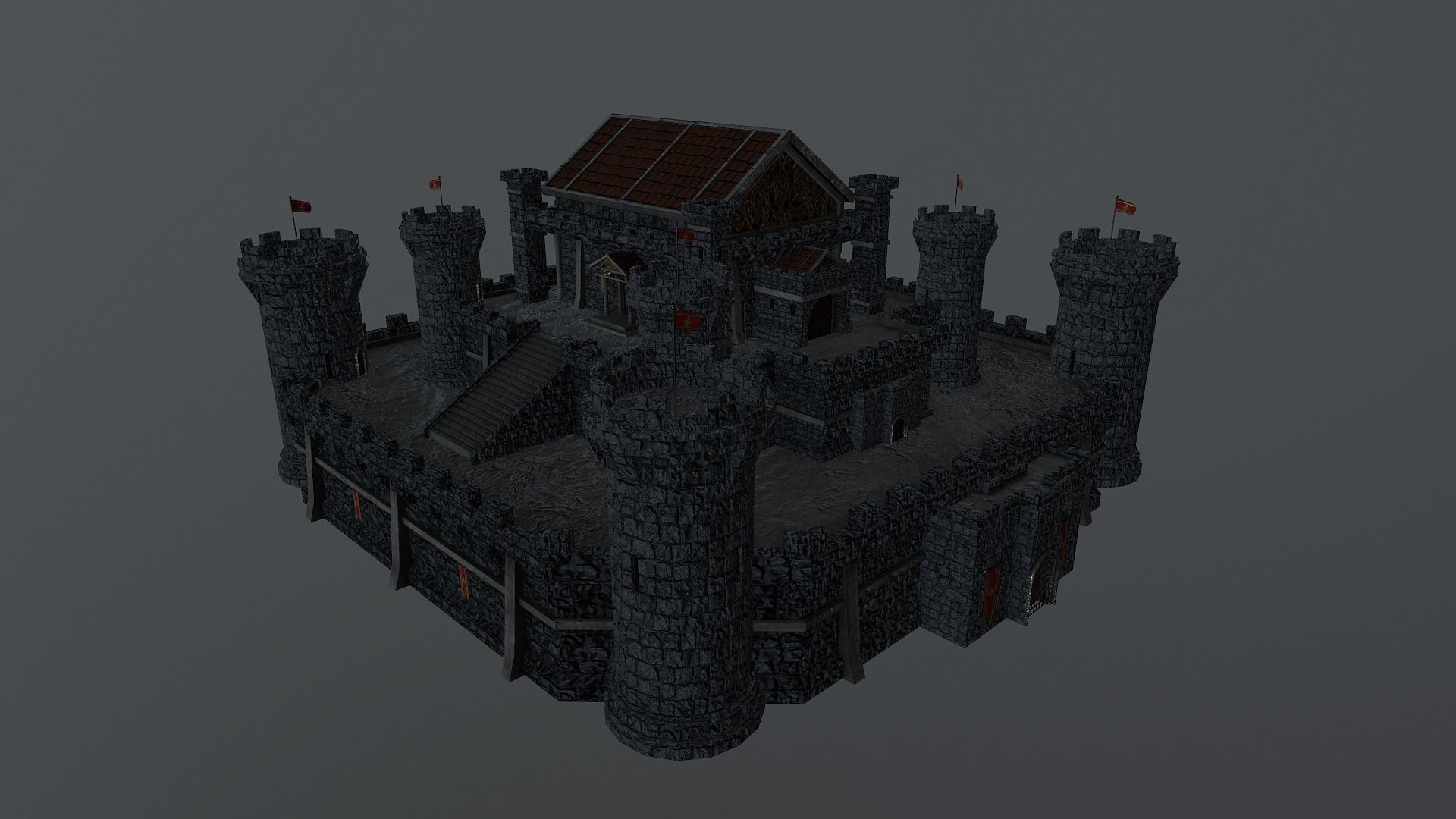  Medieval Castle Level 15 3D model_37