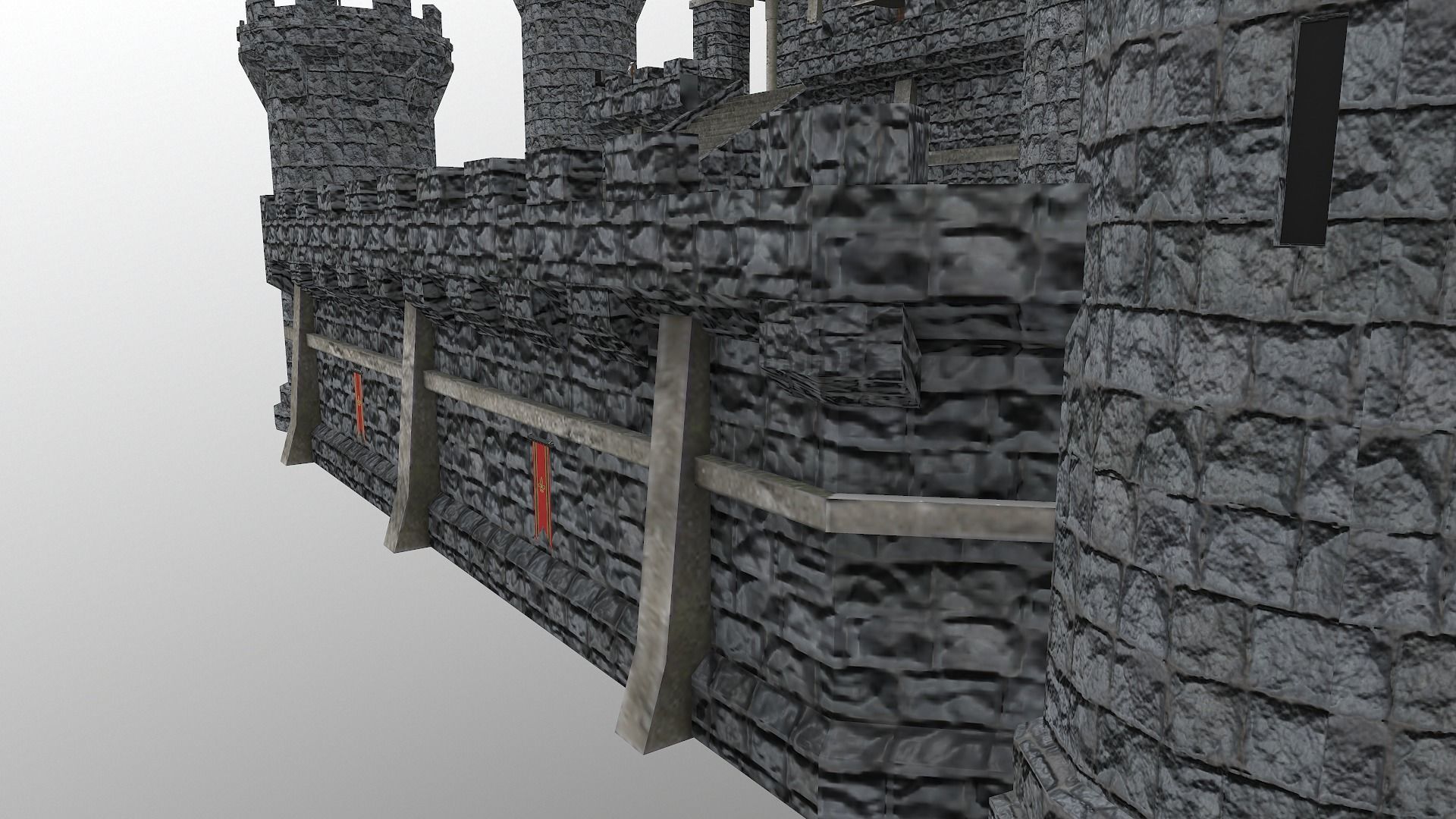  Medieval Castle Level 15 3D model_15