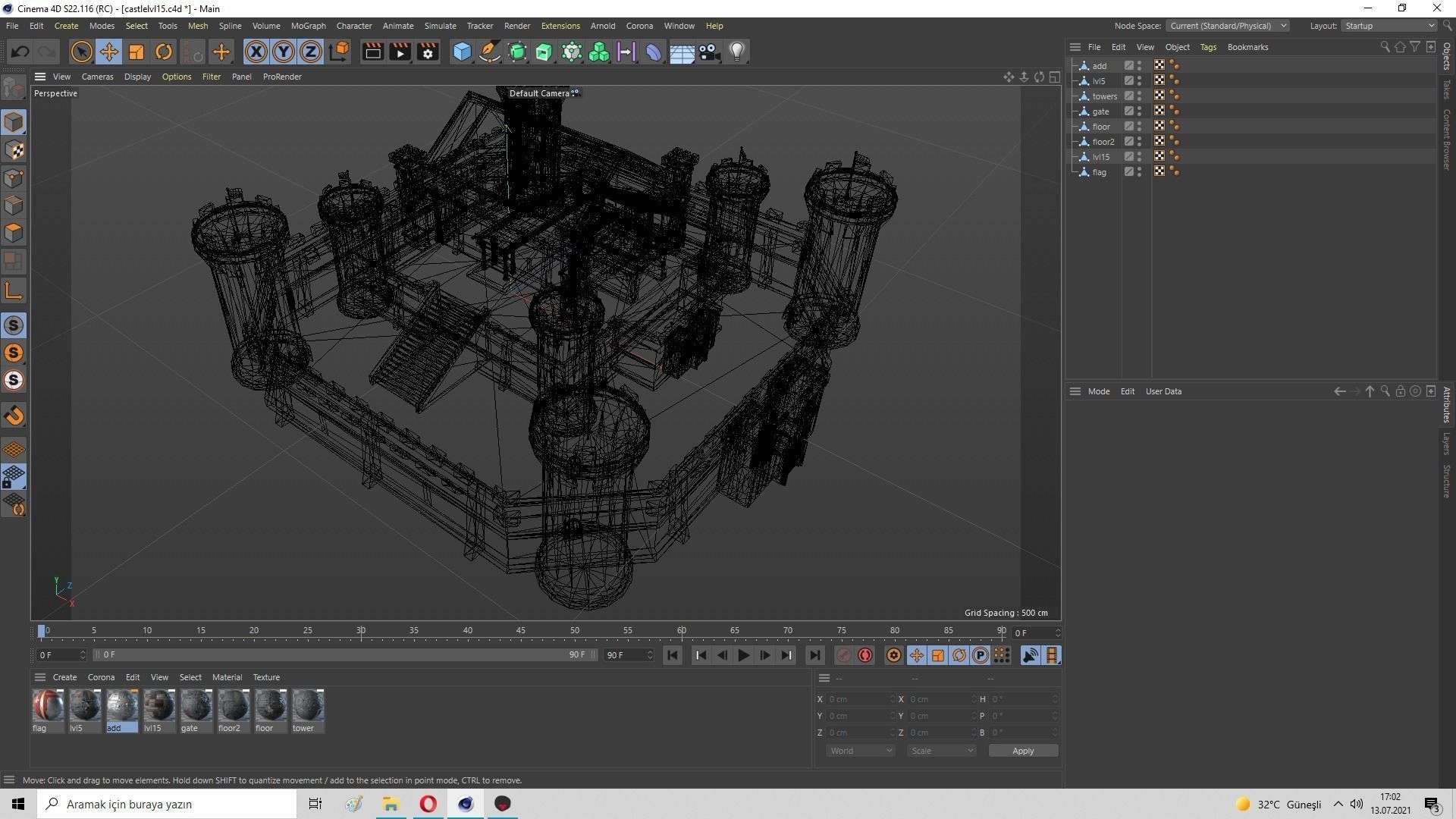  Medieval Castle Level 15 3D model_43