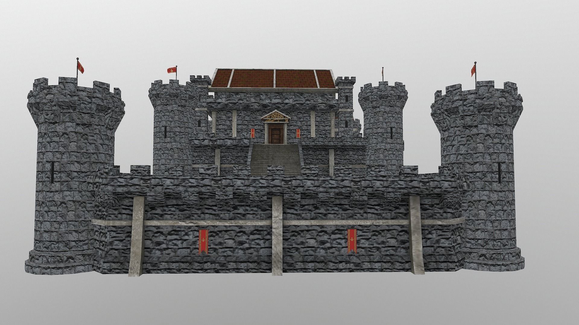  Medieval Castle Level 15 3D model_5